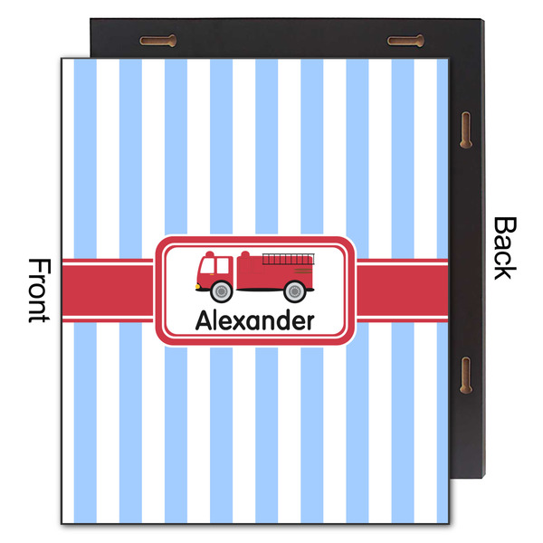 Firetruck 20x24 Wood Print - Front & Back View