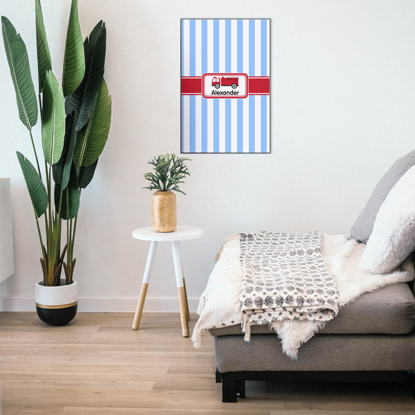 Firetruck 20x30 Wood Print - In Context