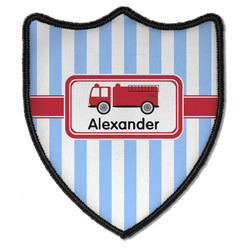 Firetruck Iron On Shield Patch B w/ Name or Text