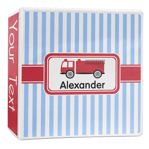 Custom Firetruck 3-Ring Binder - 2 inch (Personalized)