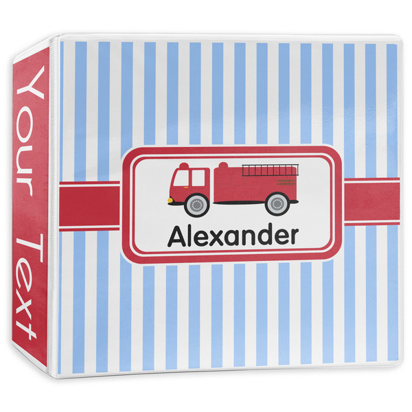 Custom Firetruck 3-Ring Binder - 3 inch (Personalized)