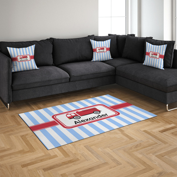 Firetruck 4'x6' Indoor Area Rugs - IN CONTEXT