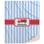 Firetruck Sherpa Throw Blanket (Personalized)