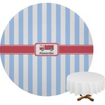 Firetruck Round Table Cloth - 70" (Personalized)