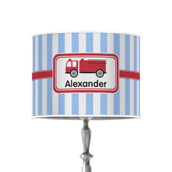 Firetruck 8" Drum Lamp Shade - Poly-film (Personalized)