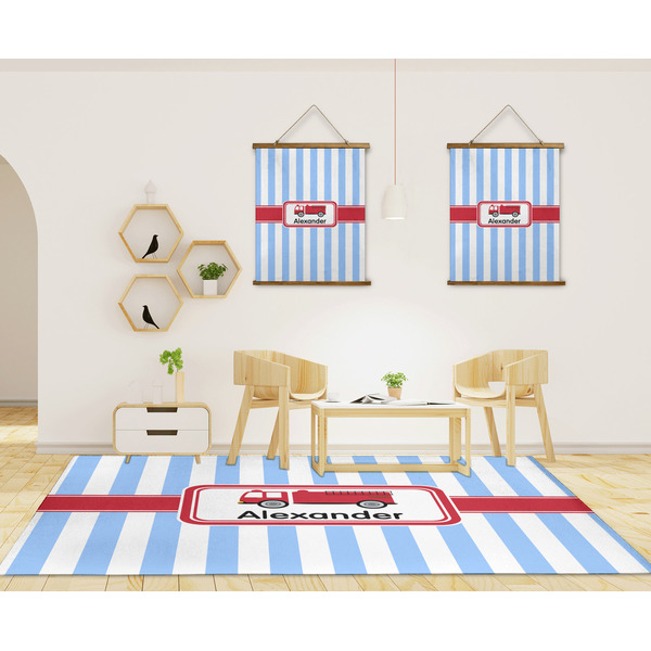 Firetruck 8'x10' Indoor Area Rugs - IN CONTEXT