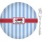 Firetruck 8" Glass Appetizer / Dessert Plates - Single or Set (Personalized)