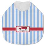 Firetruck Jersey Knit Baby Bib w/ Name or Text