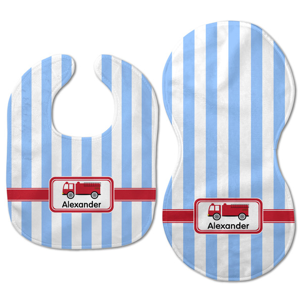 Firetruck Baby Bib & Burp Set - Approval (new bib & burp)