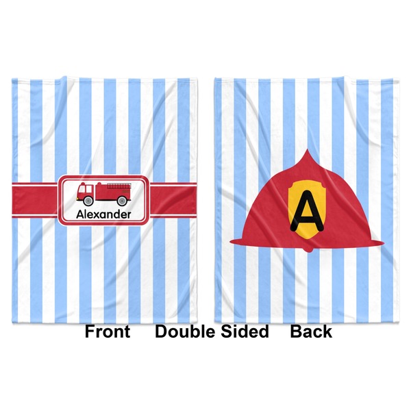 Firetruck Baby Blanket (Double Sided - Printed Front and Back)
