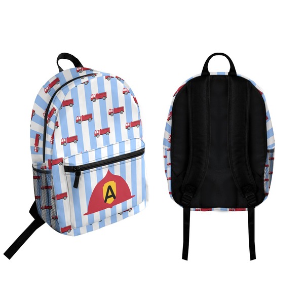 Firetruck Backpack front and back - Apvl