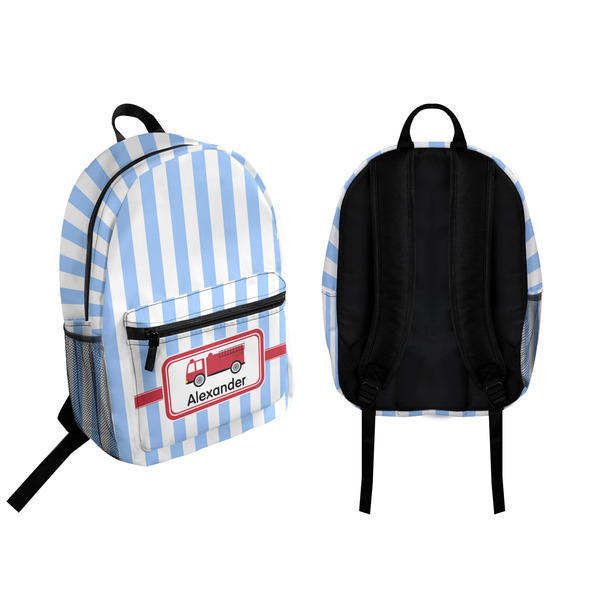 Firetruck Backpack front and back - Apvl