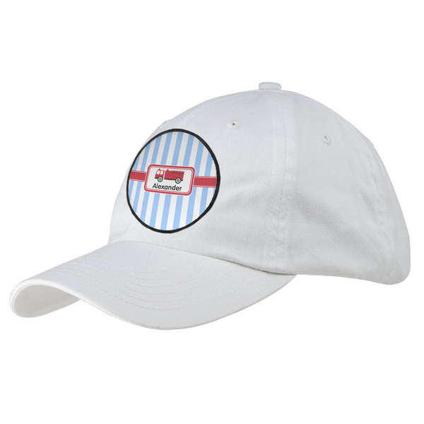 Custom Firetruck Baseball Cap - White (Personalized)