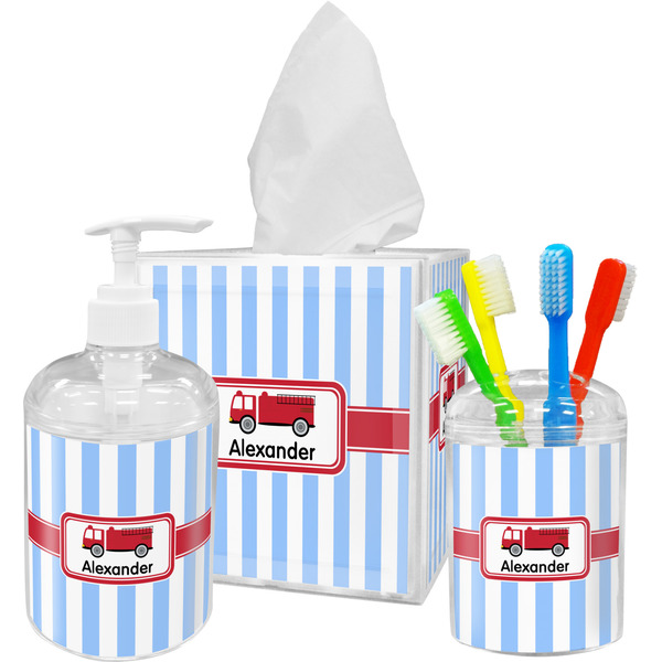 Firetruck Bathroom Accessories Set (Personalized)