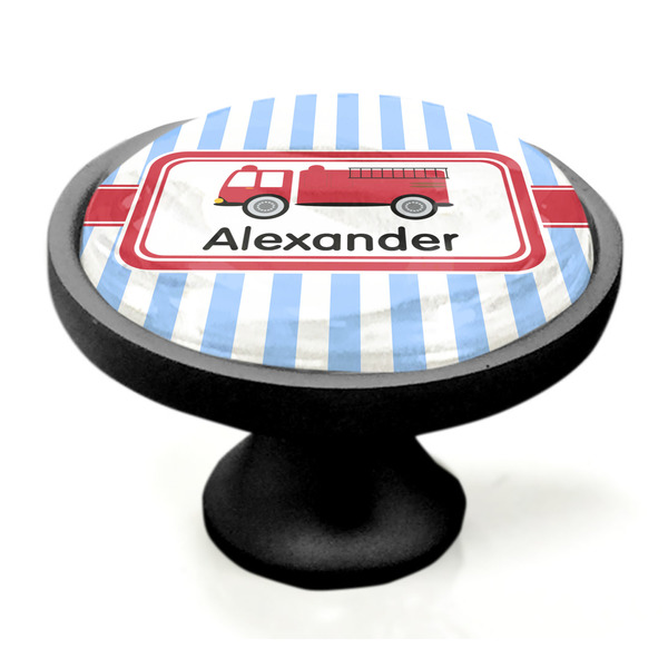 Firetruck Black Custom Cabinet Knob (Side)