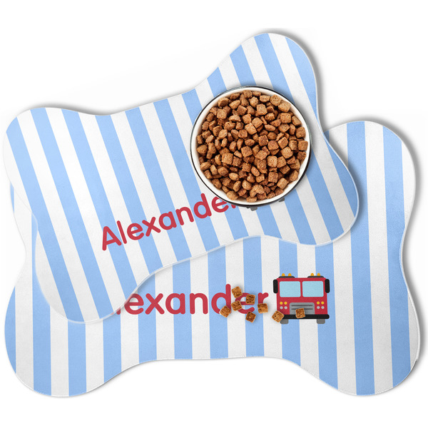 Firetruck Bone Shaped Dog Mats - MAIN