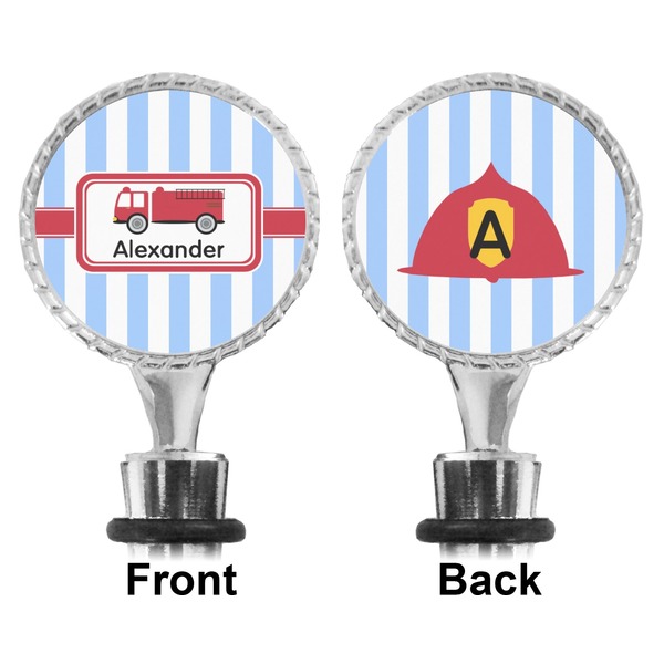 Firetruck Bottle Stopper - Front and Back