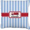 Firetruck Faux-Linen Throw Pillow 16" (Personalized)