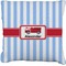 Firetruck Faux-Linen Throw Pillow 18" (Personalized)
