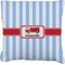 Firetruck Faux-Linen Throw Pillow 20" (Personalized)