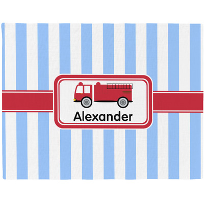 Firetruck Woven Fabric Placemat - Twill w/ Name or Text