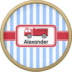 Firetruck Cabinet Knob - Gold (Personalized)