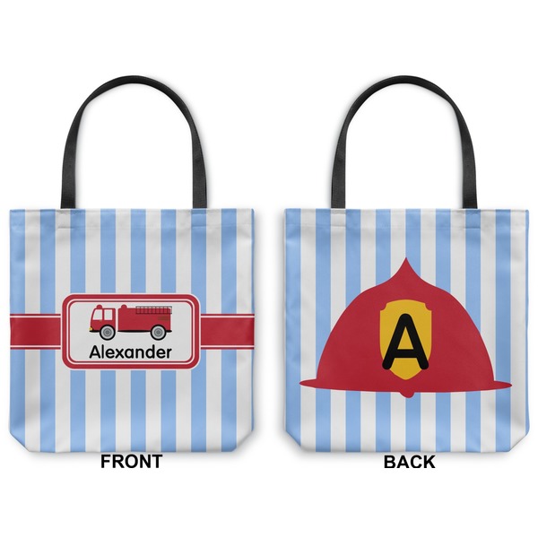 Firetruck Canvas Tote - Front and Back
