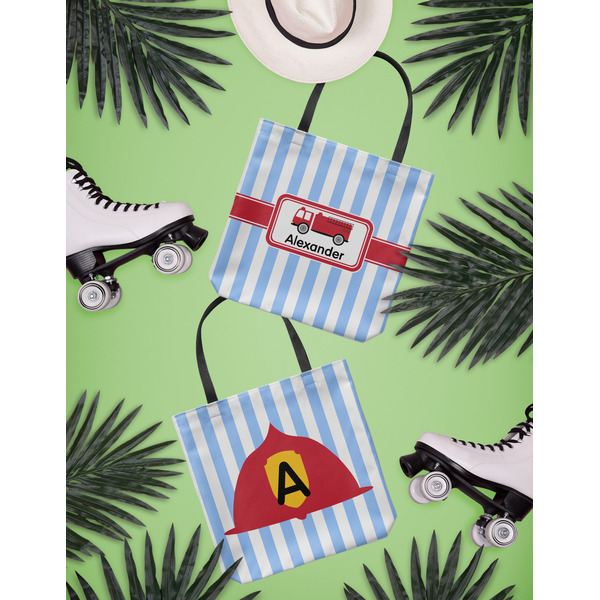 Firetruck Canvas Tote Lifestyle Front and Back