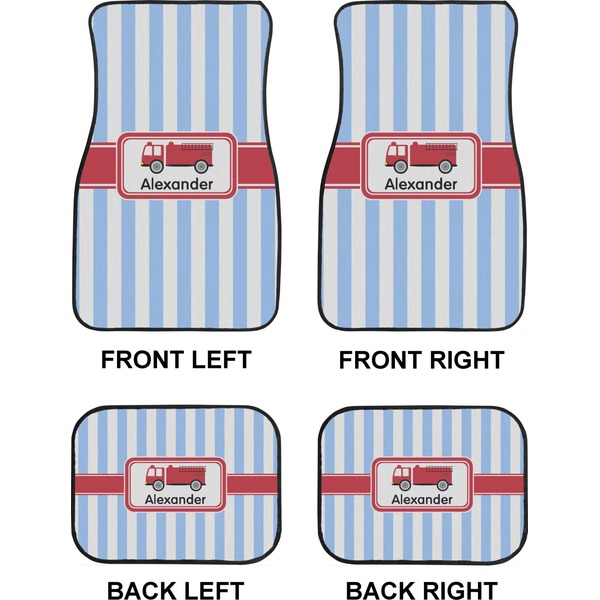 Firetruck Car Floor Mats Set (2F + 2B)
