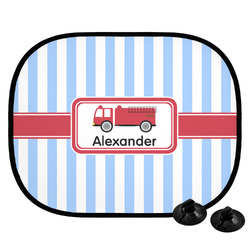 Firetruck Car Side Window Sun Shade (Personalized)