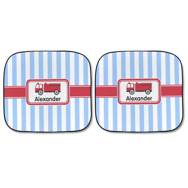 Firetruck Car Sun Shades - FRONT