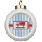 Firetruck Ceramic Ball Ornament (Personalized)