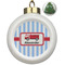 Firetruck Ceramic Ball Ornament - Christmas Tree (Personalized)