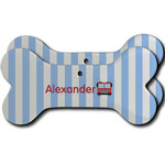 Firetruck Ceramic Dog Ornament - Front & Back w/ Name or Text