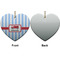 Firetruck Ceramic Flat Ornament - Heart Front & Back (APPROVAL)