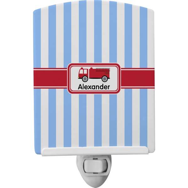 Custom Firetruck Ceramic Night Light (Personalized)