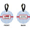 Firetruck Circle Luggage Tag (Front + Back)