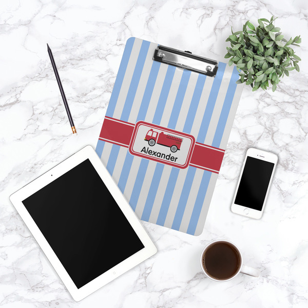 Firetruck Clipboard - Lifestyle Photo