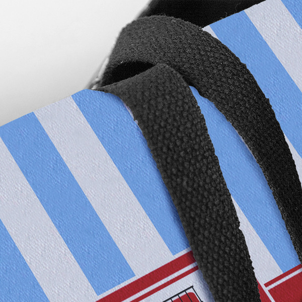 Firetruck Closeup of Tote w/Black Handles