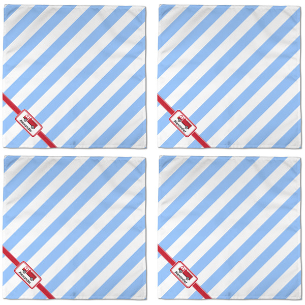 Firetruck Cloth Napkins - Personalized Dinner (APPROVAL) Set of 4