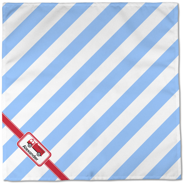 Firetruck Cloth Napkins - Personalized Dinner (Full Open)