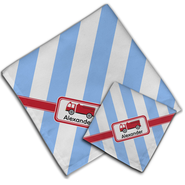 Firetruck Cloth Napkins - Personalized Lunch & Dinner (PARENT MAIN)