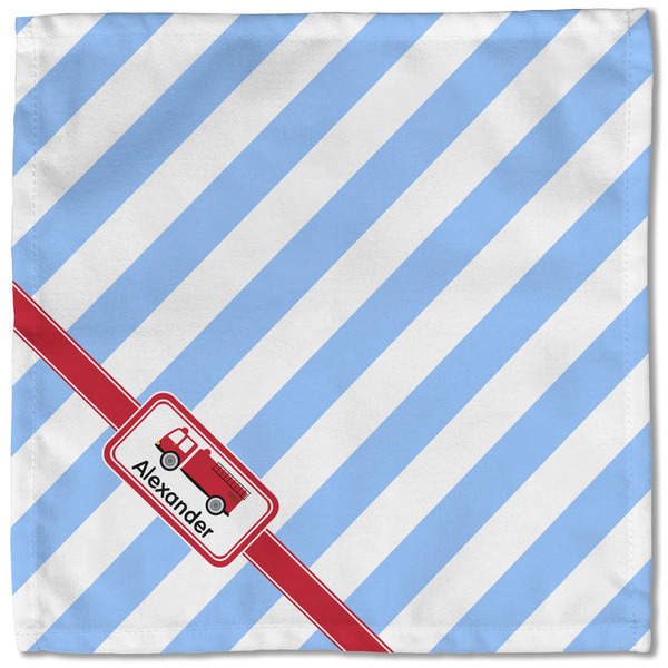Firetruck Cloth Napkins - Personalized Lunch (Single Full Open)