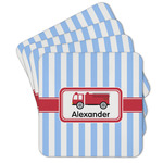 Firetruck Cork Coaster - Set of 4 w/ Name or Text