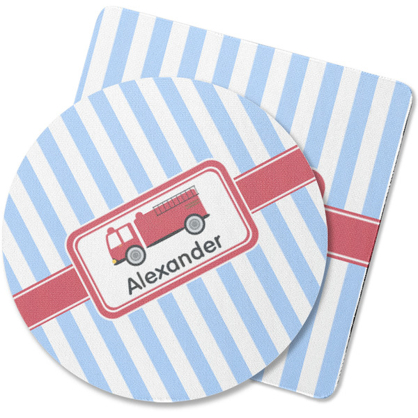 Custom Firetruck Rubber Backed Coaster (Personalized)