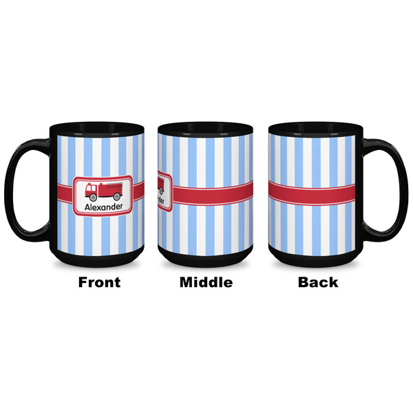 Firetruck Coffee Mug - 15 oz - Black APPROVAL