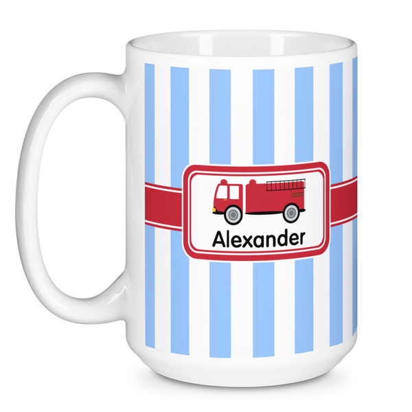Firetruck Coffee Mug - 15 oz - White