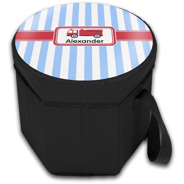 Firetruck Collapsible Personalized Cooler & Seat (Closed)