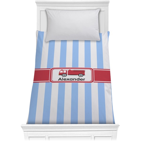 Custom Firetruck Comforter - Twin (Personalized)