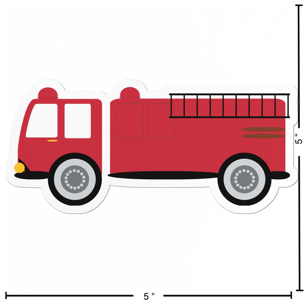 Firetruck Custom Shape Iron On Patches - L - APPROVAL